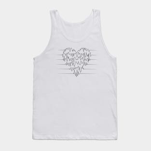 Heart Beat - Black Tank Top